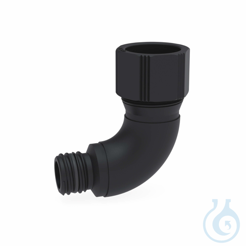 b.safe Elbow Connector, 92°, 1x Ø 32 mm, 1x GL25 (m) static dissipative PE-EX, 9