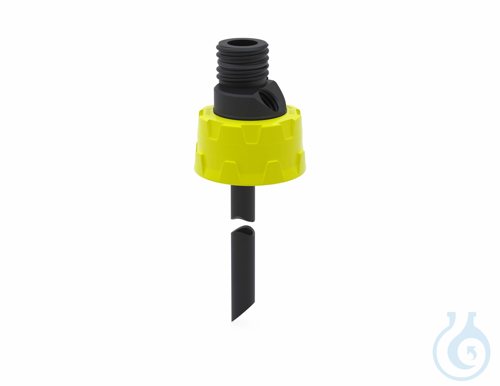 b.safe System Waste Caps, GL45, 1xGL25 (m), 1xGL14 (f) Screw cap GL45 made of ye