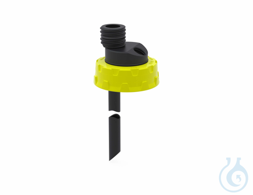 b.safe System Waste Caps, S55, 1xGL25 (m), 1xGL14 (f) Screw cap S55 made of yell