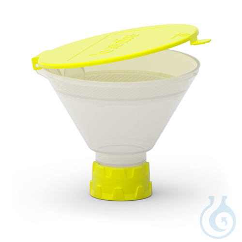 b.safe Funnels 130, S 50 - Ø 130 mm made of PE, with sieve and hinged lid