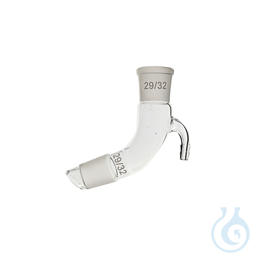 Receiver adapter, bent at 105º, with lateral hose, 29/32, LBG 3.3