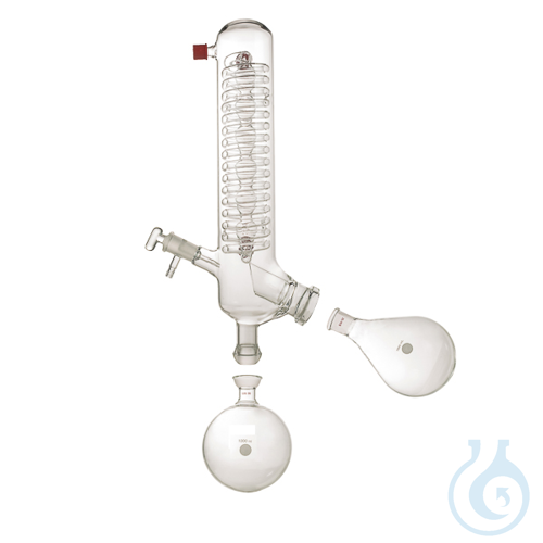 Set of glassware vertical, including condenser, evaporating flask (29/32) and re