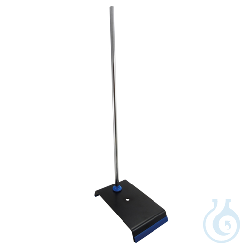 Retort stand (metal sheet) 250 x 150 mm, with rod 600 x Ø10 mm