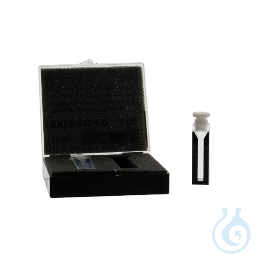 Semi-micro spectrophotometer cuvette with PTFE stopper, 10 mm, LB OG, 2 pcs
