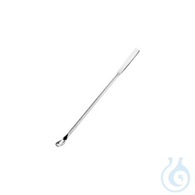 Micro spatule with spoon, stainless steel, 150 mm, 5 pcs