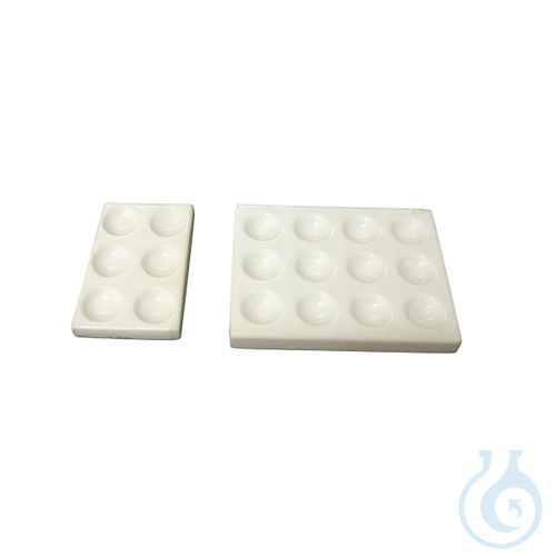 Spotting plates, porcelain, 12 holes