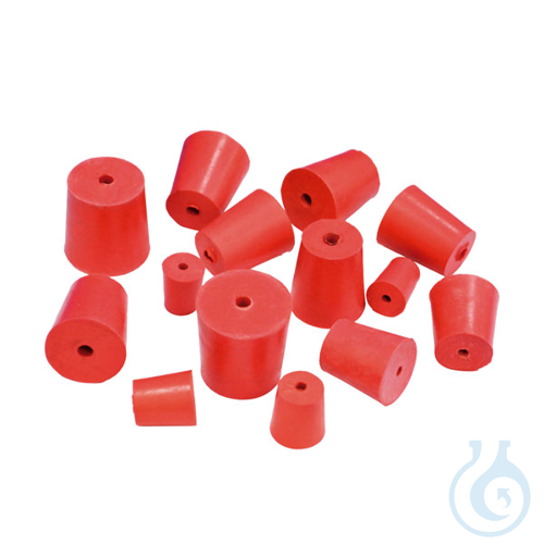 Rubber stopper, solid, Øtop. 16,5 mm, Øbottom 13 mm, h 20 mm, 25 pcs