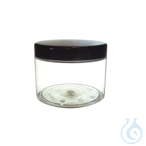 Wide mouth bottle with black lid, PET, 500 ml, 10 pcs