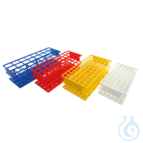 Test tube rack, Nylon, up to 24 tubes (Ø 30 mm), blue, Premium Line