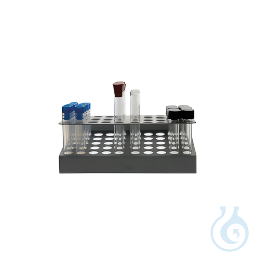 Test tube rack (Z type), aluminum, 5x10 (Ø 17 mm)