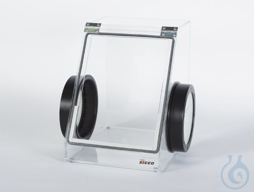 SICCO Mini Glove Box, B 300 mm x H 400 mm x T 400 mm Panels and base panel made