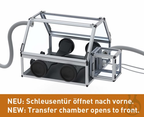 SICCO Glove Box Duo 2 with Transfer Chamber Antistatic, B 1200 x H 710 x T 890 m