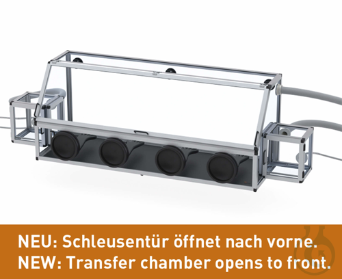 SICCO Glove Box Duo 1 with Transfer Chambers Antistatic, B 2345 x H 690 x T 590