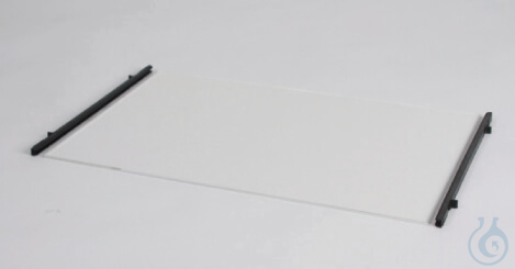 SICCO Shelf, B 474 mm x H 4 mm x T 320 mm PMMA, incl. 2 rails made of polyamide,