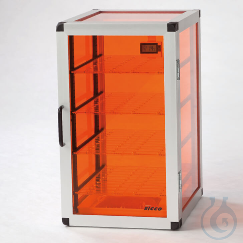 SICCO Star-Desiccator Protect, B 310 mm x H 525 mm x T 375 mm orange ACRYLIC/ALU