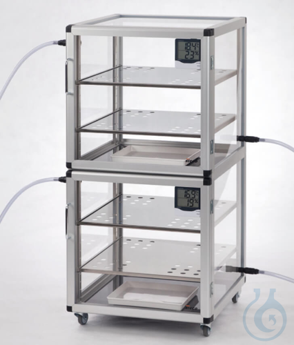 SICCO Super-Maxi 2-Desiccator, B 560 mm x H 1150 mm x T 580 mm ACRYL/ALUMINIUM,