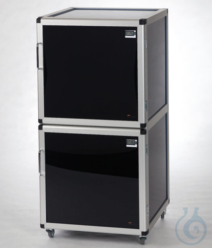 SICCO Maxi 2-Desiccator Black, B 560 mm x H 1150 mm x T 580 mm black ACRYLIC/ALU