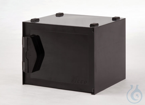 SICCO Mini Desiccators Black Premium, B 221 mm x H 183 mm x T 214 mm Black polyc
