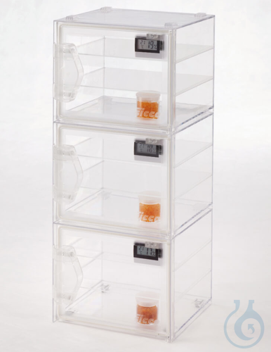 SICCO Mini-3 Desiccator Premium, B 221 mm x H 540 mm x T 214 mm Polycarbonate 3