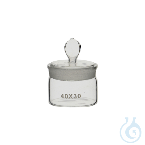 Weighing bottle with lid, low form Ø 30 x 20 mm, LBG 3.3, 6 pcs