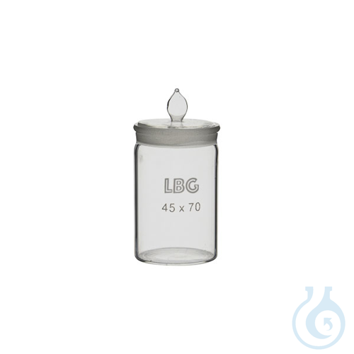 Weighing bottle with lid, tall form Ø 25 x 40 mm, LBG 3.3, 6 pcs