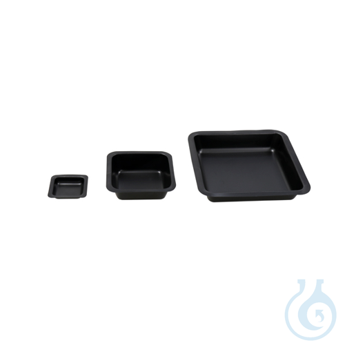 Weighing pan, polystyrene, black, 135 x 135 mm, 250 pcs
