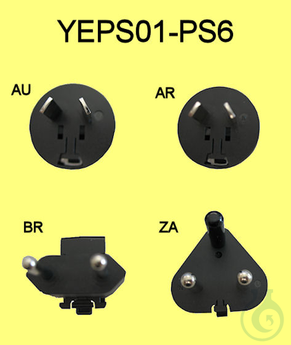 Power plug adapter set (AU, ZA, BR, AR)