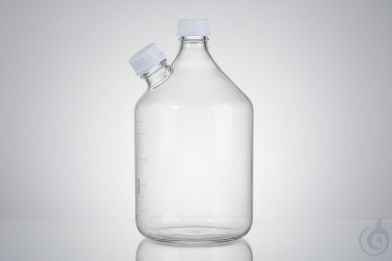 Image of Media bottle, 2000ml with 2* GL 45 thread connection - Luminix Health