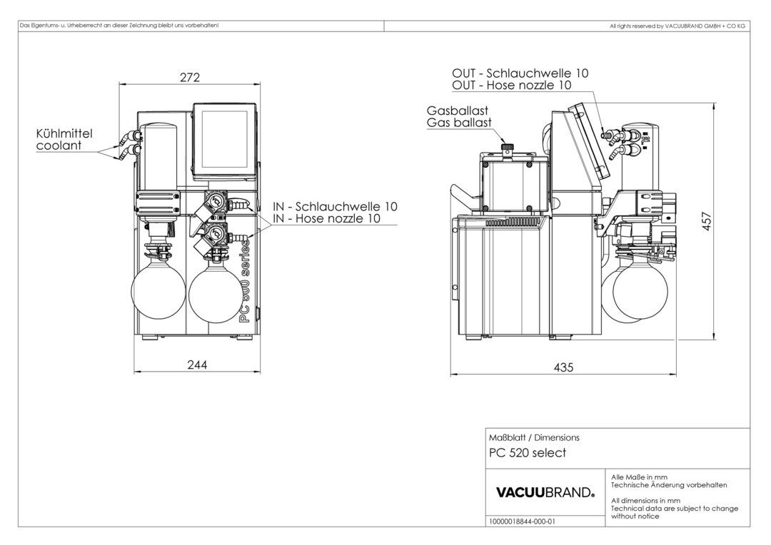 PC 520 select, CN dimensions